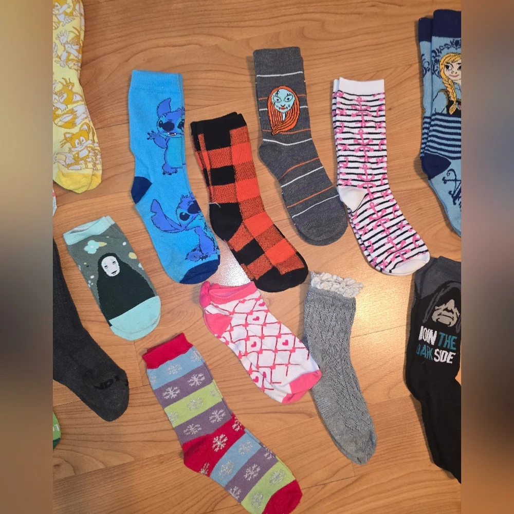 Assortment of Kids Novelty Socks Size Medium
